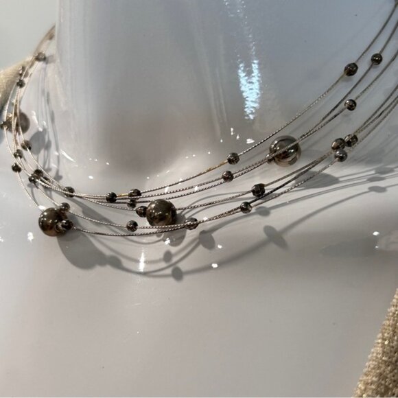 Orbit Mixed Metal Floating Ball Choker - Picture 3 of 9